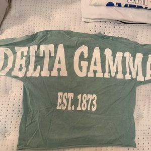 Delta Gamma Spirit shirt cropped